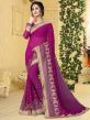 Pink Festive Georgette Saree With Embroidery
