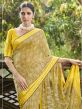 Yellow Casual Printed Saree In Georgette