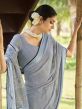 Grey Digital Printed Casual Wear Saree