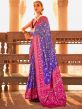 Purple Patola Printed Silk Saree With Blouse