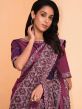 Purple Satin Party Wear Saree In Satin