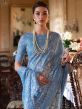 Blue Printed Casual Wear Saree