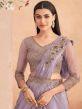 Purple Pre-Stitched Bridesmaid Saree In Satin