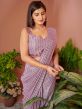Purple Sequined Party Wear Saree In Lycra