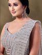 Silver Bridesmaid Pre-Stitched Lycra Saree