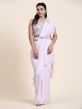 White Bridesmaid Ruffle Saree In Chiffon