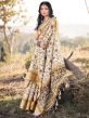 Yellow Cotton Saree With Floral Prints