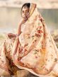 Cream Festive Wear Saree With Floral Prints