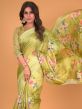 Green Casual Wear Saree In Cotton