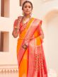 Yellow Zari Woven Traditional Saree In Silk