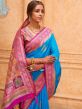 Blue Woven Traditional Saree In Silk