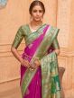 Purple Zari Woven Silk Saree