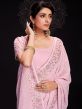 Pink Chikankari Work Festive Sari In Georgette