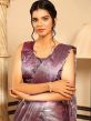 Purple Jacket Style Pre-Stitched Saree