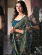 Blue Floral Party Wear Saree In Georgette
