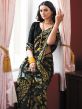 Black Party Wear Saree With Floral Prints