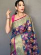 Blue Zari Woven Organza Sari
