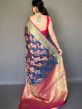 Blue Zari Woven Organza Sari