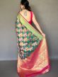 Green Zari Woven Sari In Organza