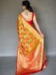 Yellow Woven Festive Saree In Organza