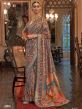 Grey Traditional Saree In Patola Silk