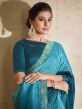Blue Shaded Stone Embellished Saree