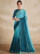 Blue Shaded Stone Embellished Saree