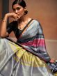 Multicolor Party Wear Satin Sari With Prints