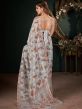Grey Printed Sari In Art Silk