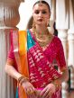 Blue Patola Printed Traditional Sari In Silk