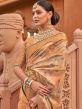 Golden Woven Festive Saree In Organza