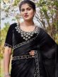 Black Chiffon Saree With Blouse
