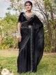 Black Chiffon Saree With Blouse