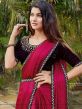Magenta Stone Work Saree 