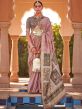 Pink Art Silk Printed Saree With Blouse