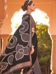 Black Printed Art Silk Saree With Blouse