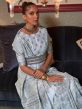 Blue Festive Saree With Weaving