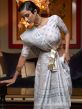 White Weaves Silk Saree With Blouse