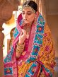 Yellow Festive Silk Saree In Patola Prints