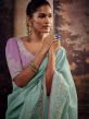Blue Silk Saree With Embroidered Blouse