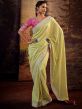 Yellow Embroidered Saree In Silk With Blouse