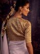 Purple Saree With Stone Work In Organza