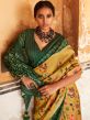Yellow Tussar Silk Saree With Blouse