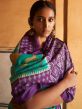 Blue Tussar Silk Saree With Printed Pattern