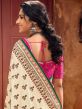 Cream Banarasi Silk Saree With Embroidery Work