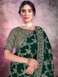 Green Festive Zari Embroidered Saree With Blouse
