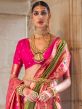 Green Art Silk Saree With Woven Pattern