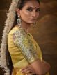 Yellow Festive Saree In Dola Silk With Blouse