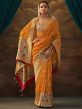 Yellow Zari Woven Festive Saree In Dola Silk