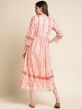 Peach Foil Printed Kurti In Cotton